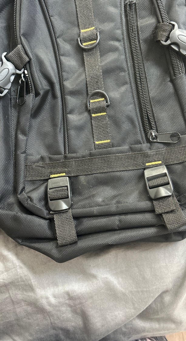 Siyah Erkek Sırt Çantası, Tokalı, Street Wear - Görsel 4