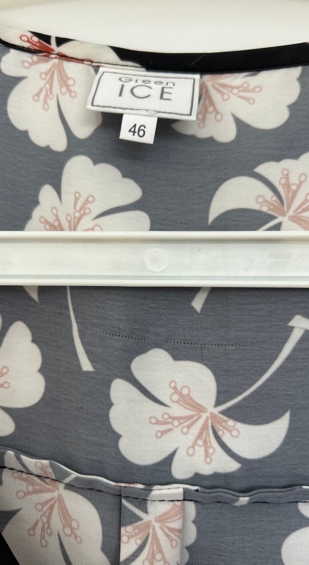 V Yaka Kolsuz Desenli Kadın Bluz; yurtdisindan alindi - Görsel 2