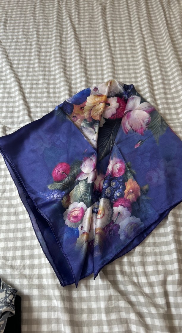 Mor Bohem Tarzı Kadın İpek Şal - Görsel 4