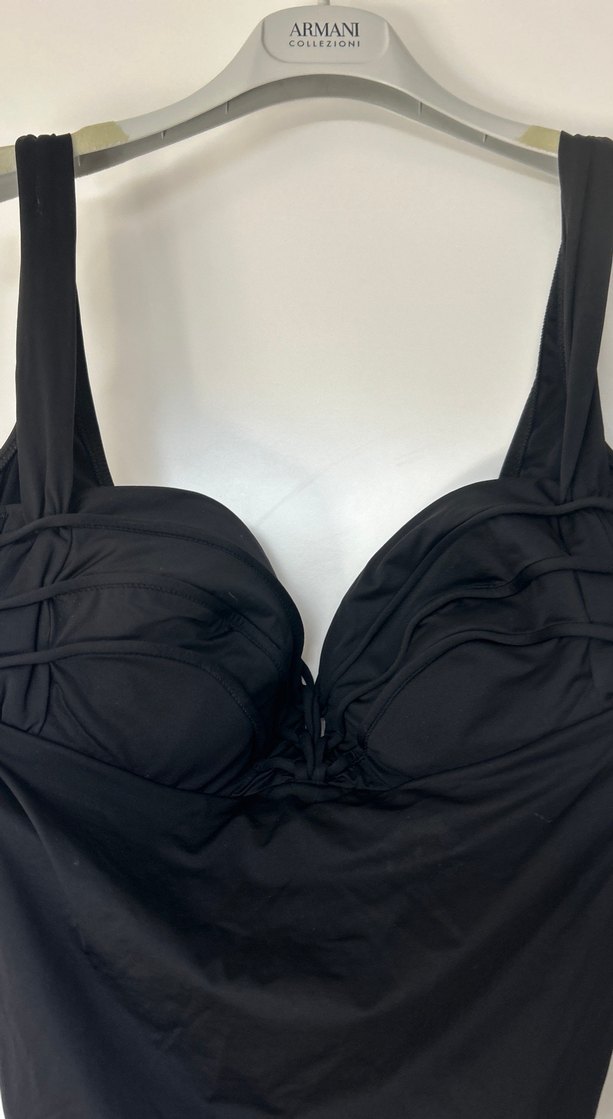 Uzun Kesim Siyah Gotik Askılı Mayo - Görsel 2