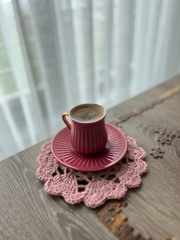 Bardak altlığı örgü - Görsel 2