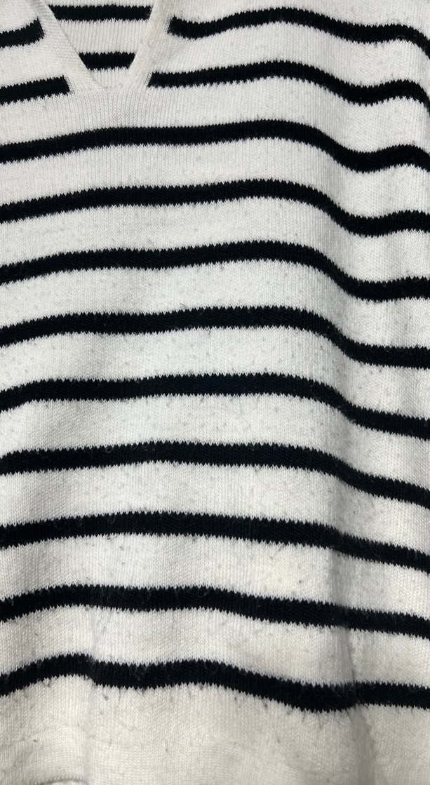 Çizgili Uzun Kollu Kadın Triko Kazak - Görsel 4