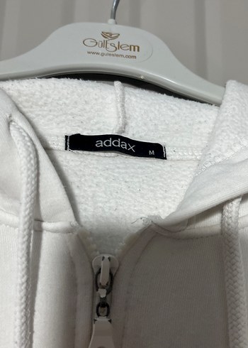 Beyaz Yarım Fermuarlı Kadın Sweatshirt - Görsel 3