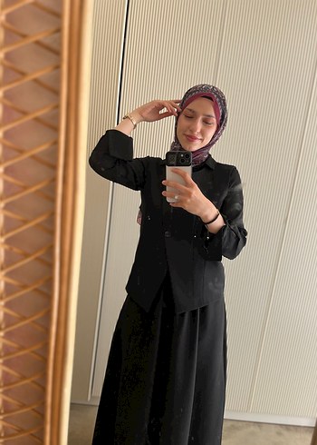 Zara Uzun Kollu Siyah Kadın Takım Elbise