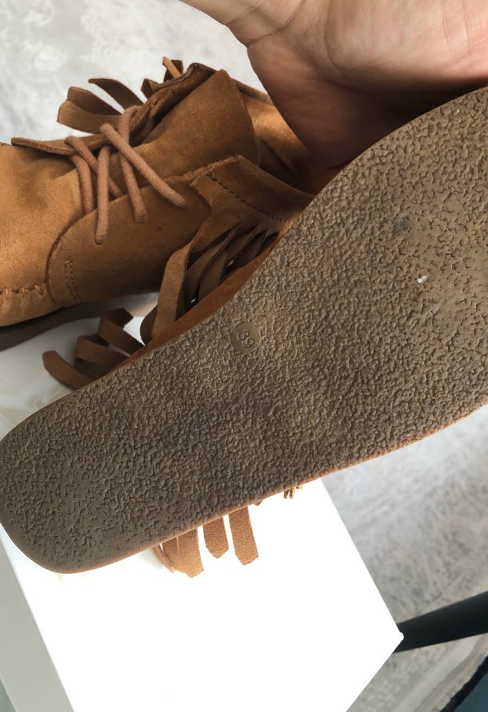 Puskullu kadin deri suet bot - Görsel 5