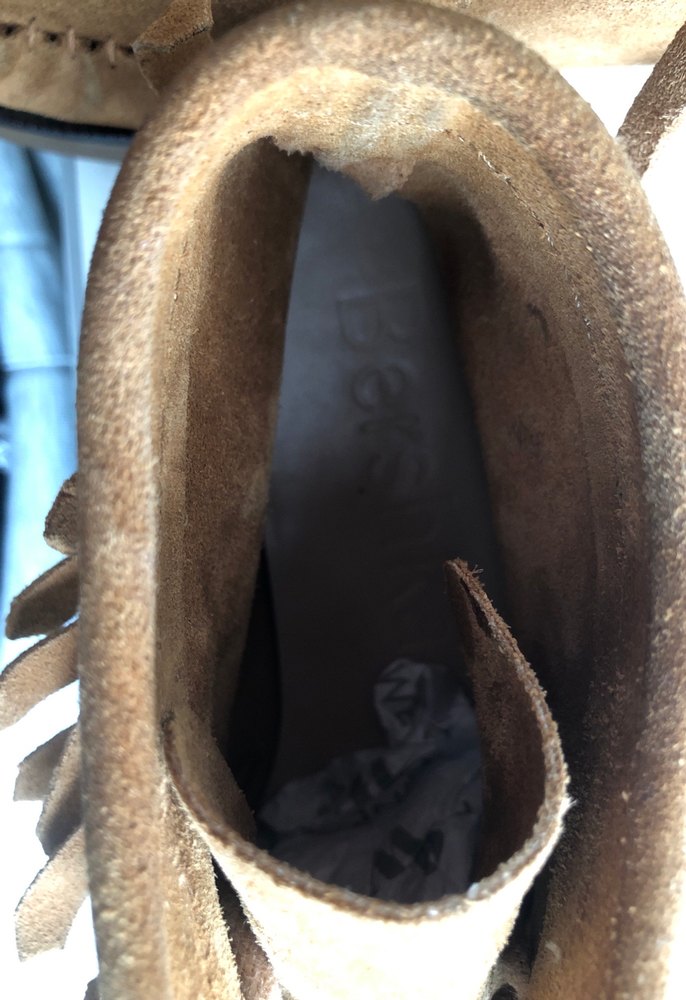 Puskullu kadin deri suet bot - Görsel 4