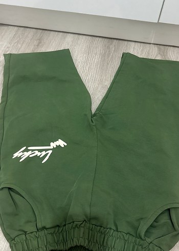 Çocuk Kahverengi Baskılı Salaş Eşofman Altı ve yeşil eşofman - Görsel 8