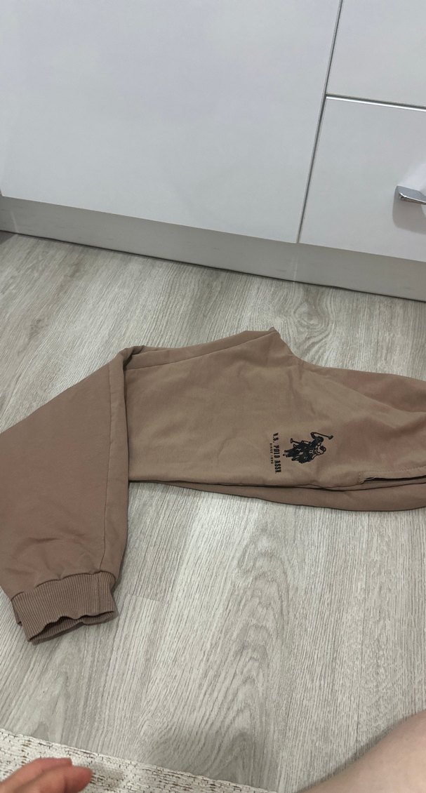 Çocuk Kahverengi Baskılı Salaş Eşofman Altı ve yeşil eşofman - Görsel 2