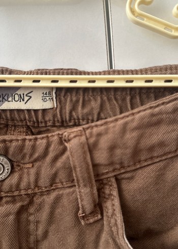 Kahverengi Süet Kemerli Rahat Bermuda Şort - Görsel 3