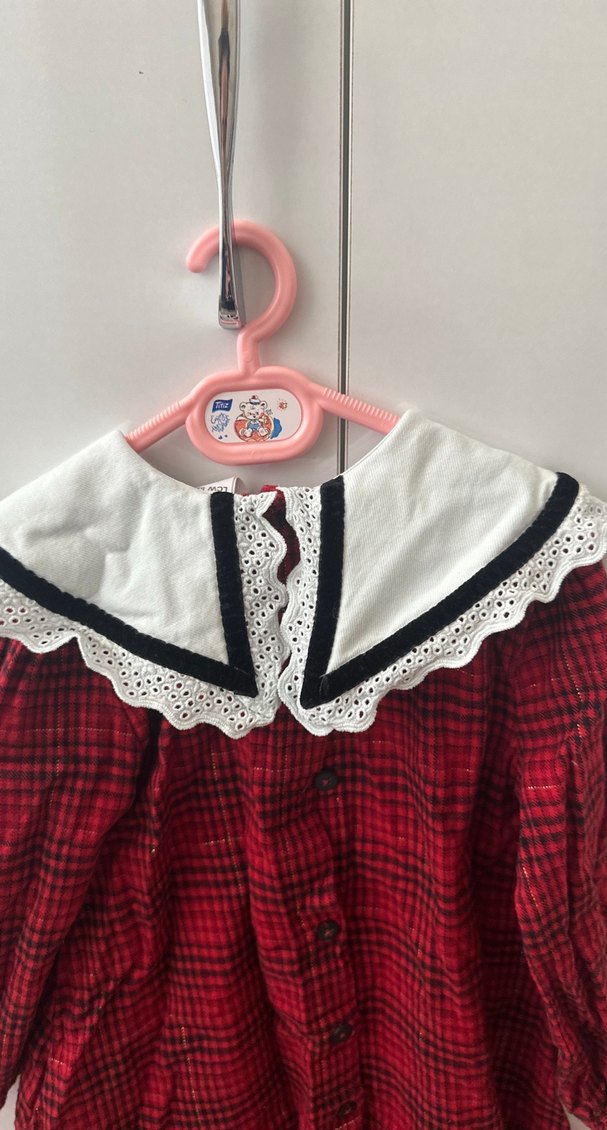 Kız Çocuk Uzun Kollu Fırfırlı Elbise - Görsel 4