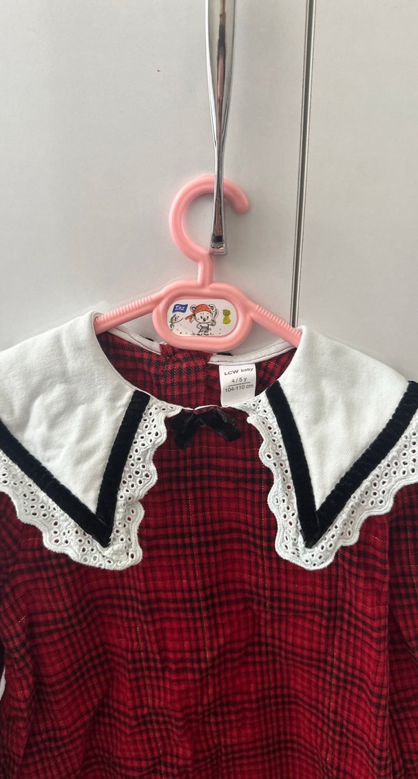 Kız Çocuk Uzun Kollu Fırfırlı Elbise - Görsel 2