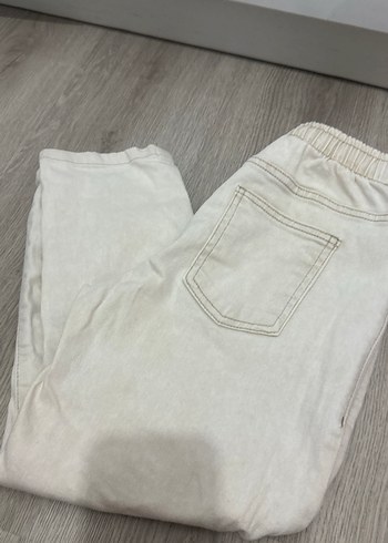 LC Waikiki Bej Düğmeli Erkek çocuk Keten Pantolon