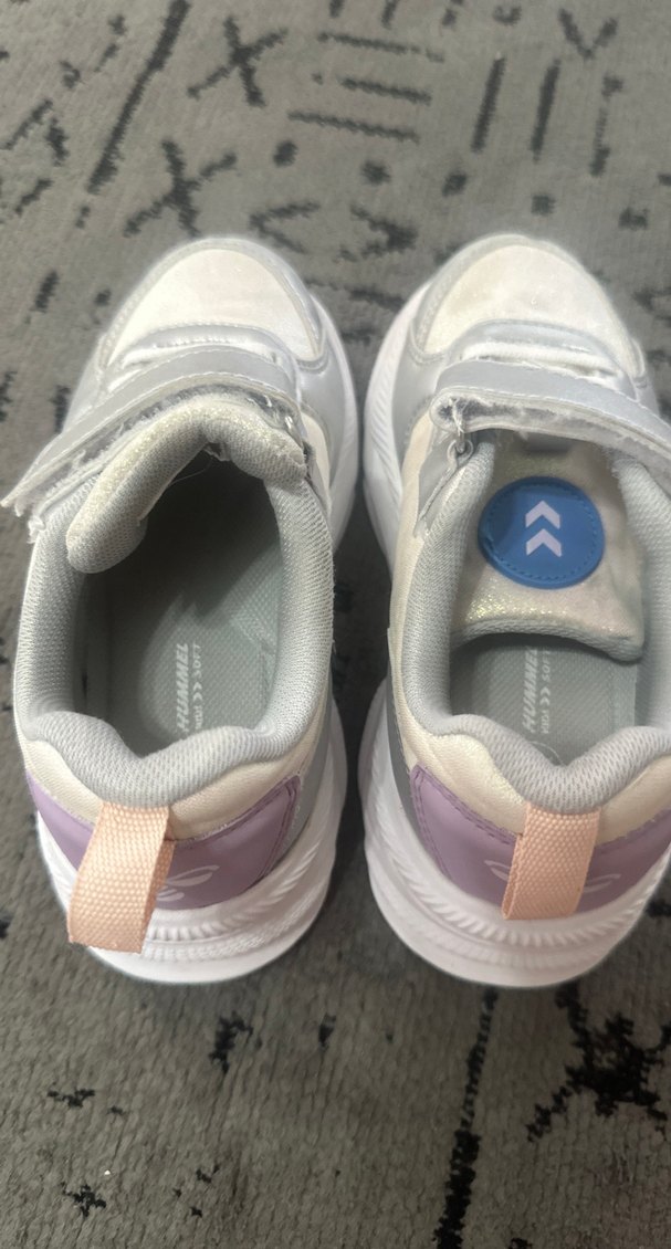 Kız Çocuk Gri Bağcıklı Cırtcırtlı Spor Ayakkabı - Görsel 5