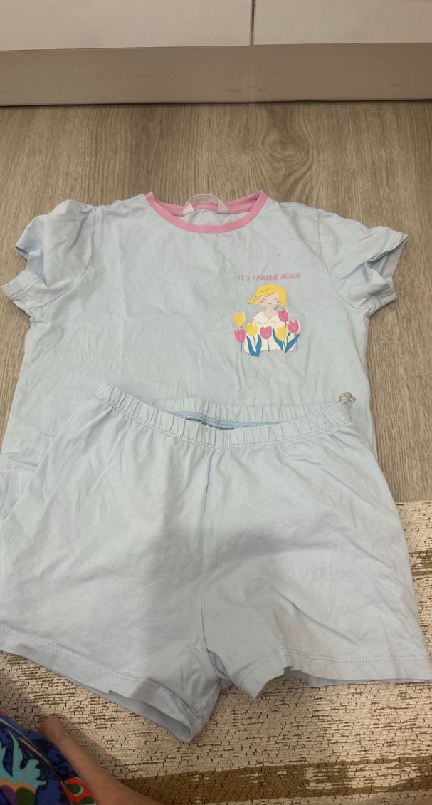 Kız Çocuk Pastel Renkli Pamuklu Pijama Takımı - Görsel 3