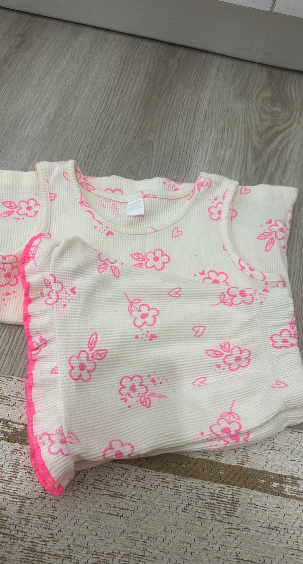 Dantelli Nakışlı Kolsuz Bebek Kız Takımı - Görsel 4