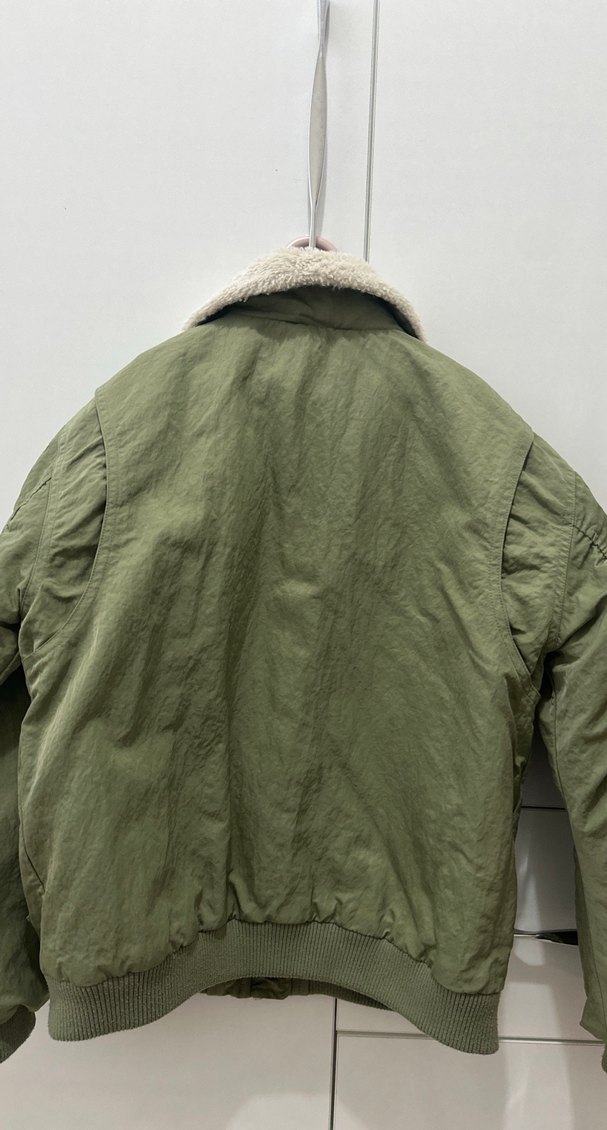 Kürk Detaylı Yeşil çocuk mont - Görsel 4