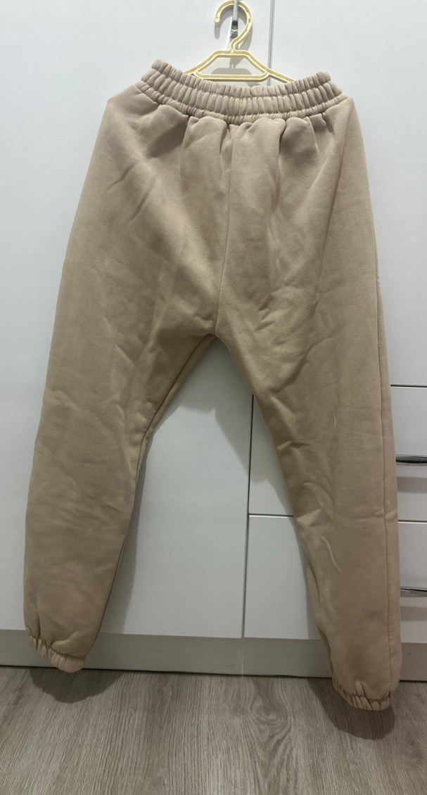 Bej Fermuarlı Erkek Eşofman Altı - Görsel 2