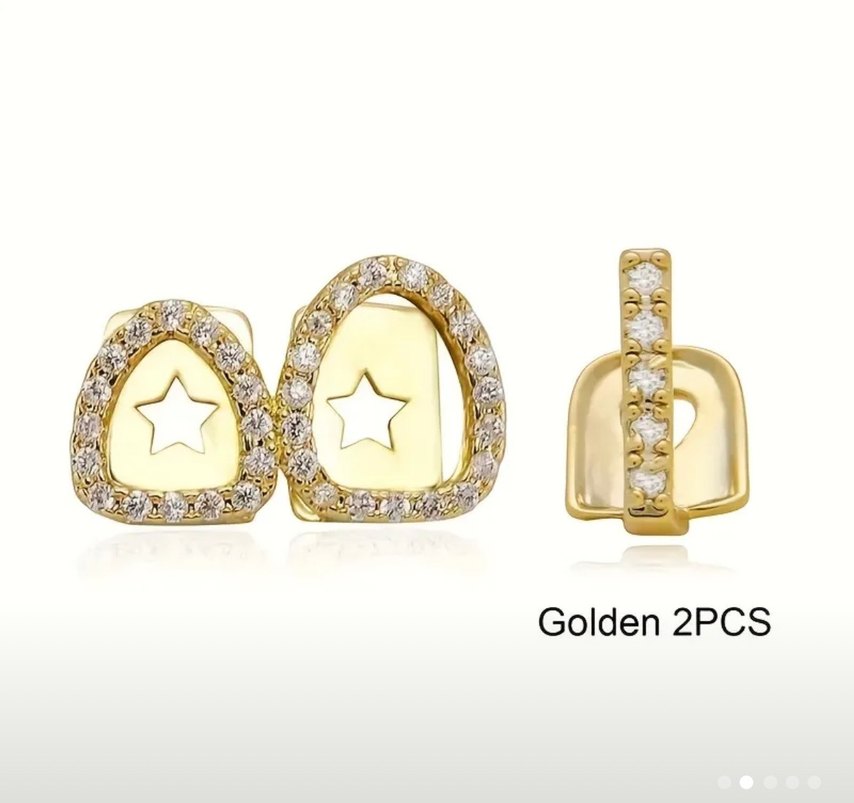 Grillz diş süsü gold - Görsel 3