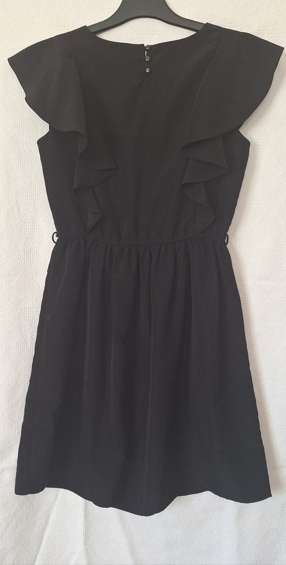 Siyah bisiklet Yakalı Kolsuz Midi Elbise - Görsel 2