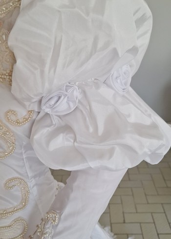 Beyaz Klasik Prenses Gelinlik - Görsel 2