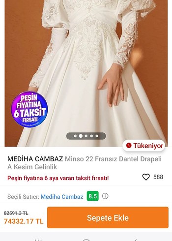 Beyaz Klasik Prenses Gelinlik - Görsel 12