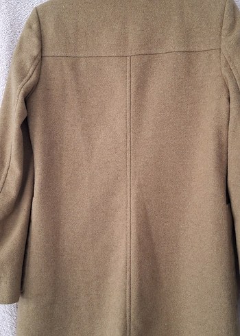 Kapüşonlu Taba Renk Kaban - Görsel 5