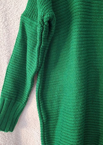 Yeşil Uzun Kollu Örgü Kadın Kazak - Görsel 2