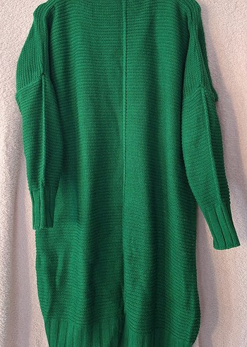 Yeşil Uzun Kollu Örgü Kadın Kazak - Görsel 4