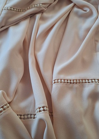 Bej Drapeli Kadın Uzun Etek - Görsel 8