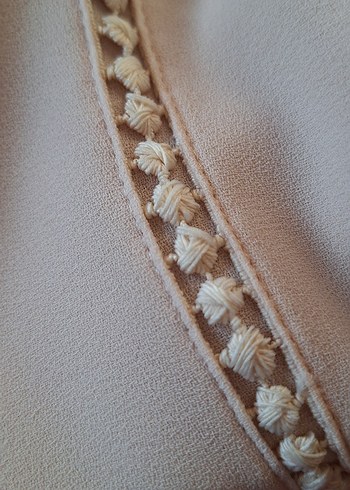 Bej Drapeli Kadın Uzun Etek - Görsel 7