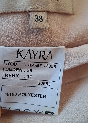 Bej Drapeli Kadın Uzun Etek - Görsel 6