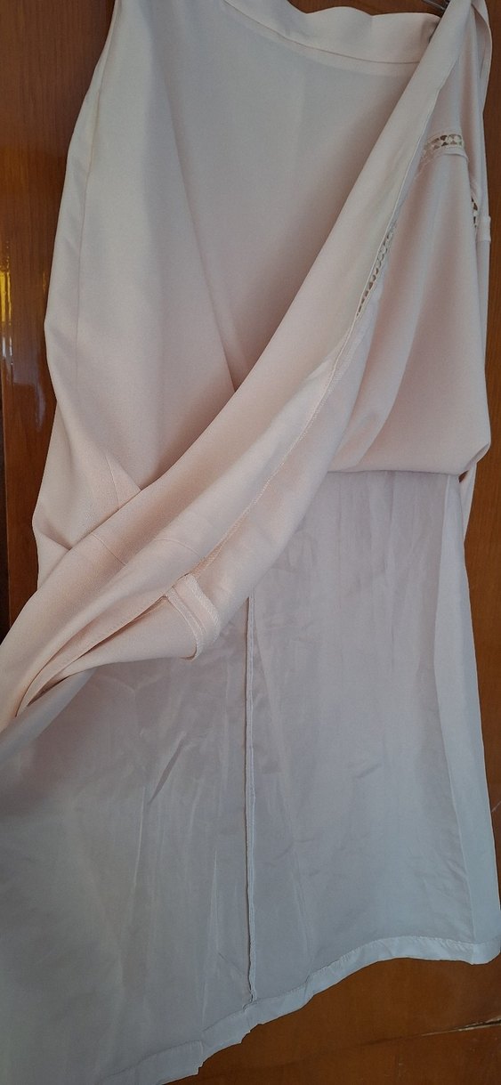 Bej Drapeli Kadın Uzun Etek - Görsel 5