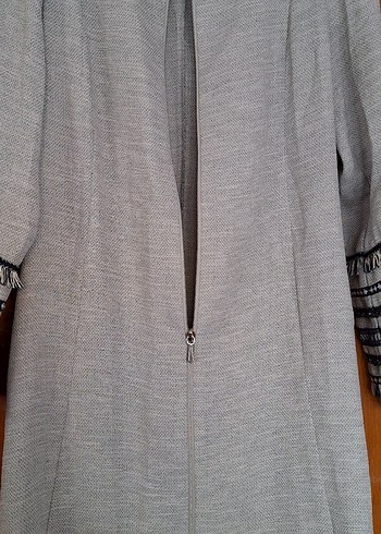 Nakışlı Bohem Gri Uzun giy Çık tunik - Görsel 4