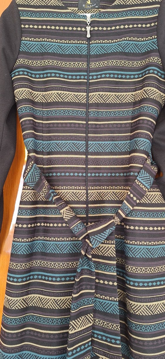 Desenli Kemerli Uzun Kaban - Görsel 2