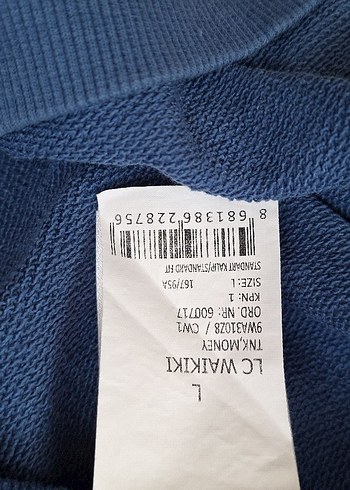 40 Beden mavi Renk Mavi Uzun Kollu Rahat Kesim Tunik