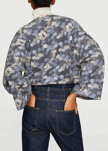 Mango L Beden İspanyol Kol Desenli Kadın Kazak - Görsel 6