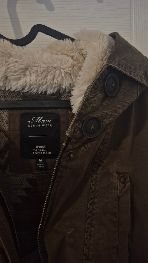 Mavi Marka M Beden Kadın Kürklü Mont - Görsel 5
