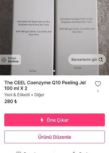 The CEEL Coenzyme Q10 Peeling Jel 100 ml 1 adet
