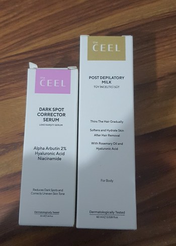 The CEEL Leke Karşıtı Serum ve Tüy İnceltici Süt