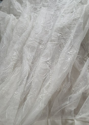 Bohem Beyaz Dantel Perde 4 metre - Görsel 2