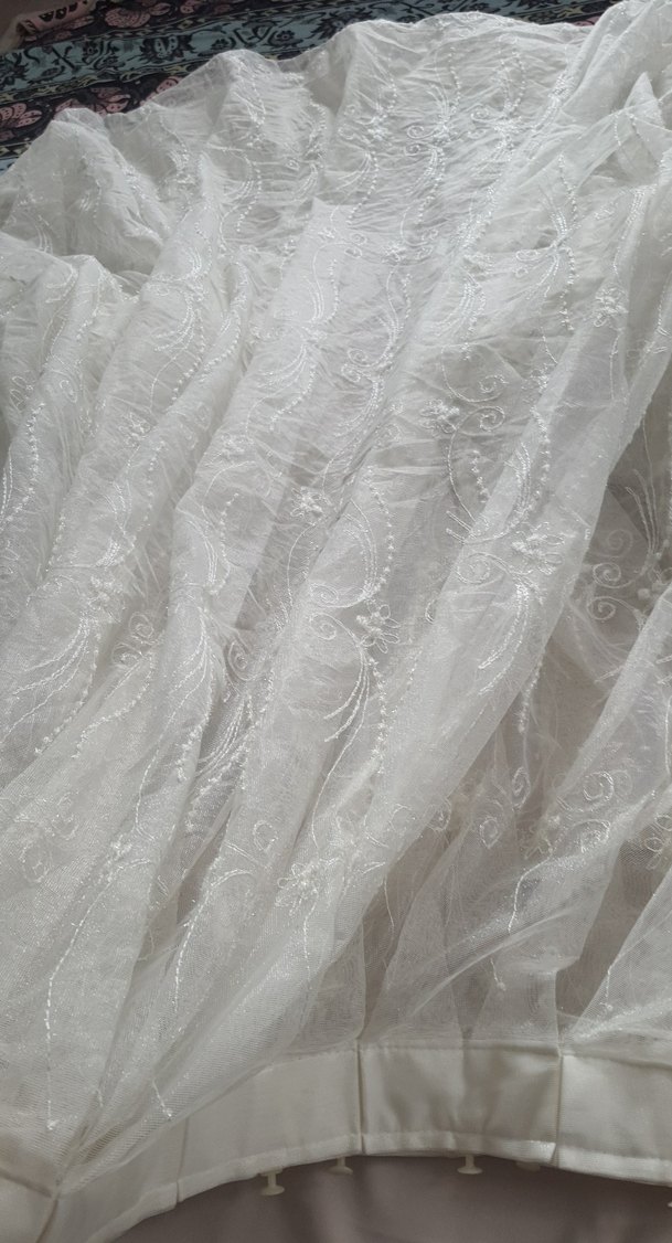 Bohem Beyaz Dantel Perde 4 metre - Görsel 2