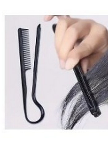 Siyah Plastik Saç Tarağı ve Topuz Aparatı