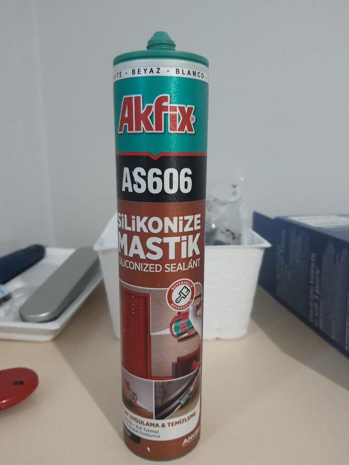 Akfix AS606 Silikonize Mastik Beyaz - Görsel 2
