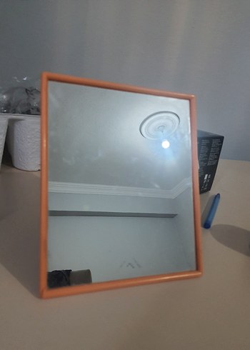 Beden Turuncu Çerçeveli Dikdörtgen Ayna 13.5cm/16 cm