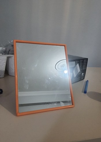 Turuncu Çerçeveli Dikdörtgen Ayna 13.5cm/16 cm