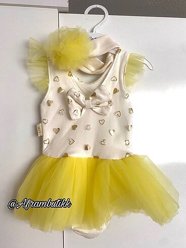 Kız Bebek Çıtçıtlı Badi Elbise (6-9 Ay)