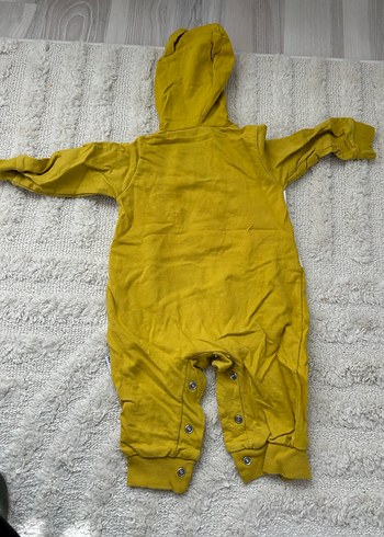 Kapüşonlu Sarı Bebek Tulum - Görsel 2