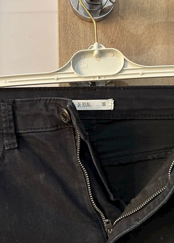 36 Beden Siyah Kadın Midi Denim Pantolon