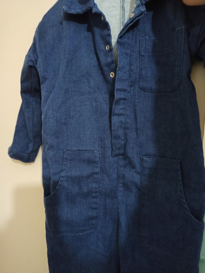 Erkek Lacivert Kot Tulum - Görsel 2