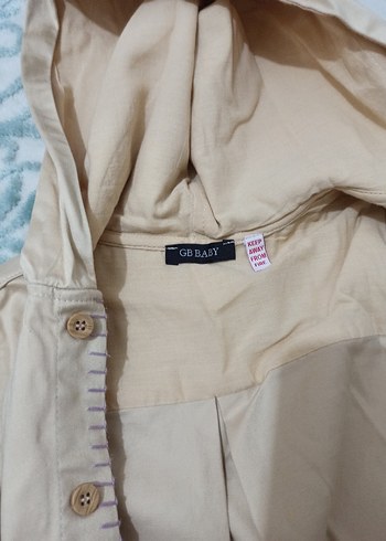 Bej Kapüşonlu Pamuklu Bebek Takımı - Görsel 5